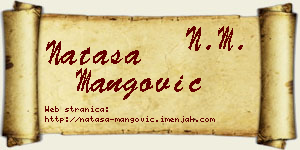 Nataša Mangović vizit kartica